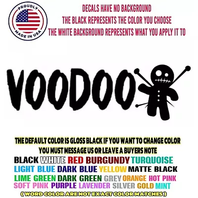 Car Window Decal Truck Outdoor Sticker Voodoo Voodoo Doll Cool Creepy  • $3.90