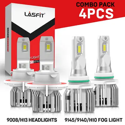 LASFIT H13 9145 Combo Kit LED Headlight Fog Light Bulb For Ford F150 04-14 6000K • $79.99