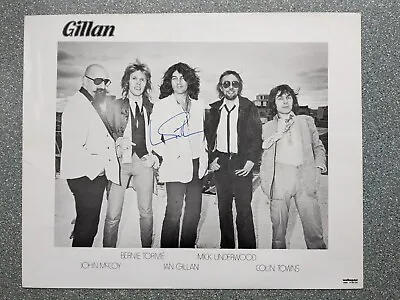 Ian Gillan Autograph Signed Band Photo Glory Road Tour Deep Purple • £10