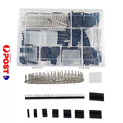 1450Pcs 2.54mm Dupont Wire Jumper Cable Pin Header Connector Housing Crimp Kit   • $17.99