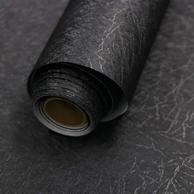 Counter Top Peel & Stick Black Silk Wallpaper Vinyl Self Adhesive Contact Paper • $8.99