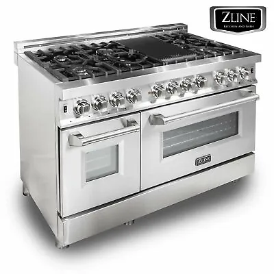 $5399 • Buy ZLINE 48  Stainless Steel 6.0 Cu.ft. 7 Gas Burner/Electric Oven Range RA48