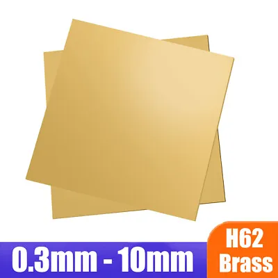 Shim Thick 0.3mm-10mm H62 Brass Metal Thin Sheet Foil Plate Model Making Various • £243.65
