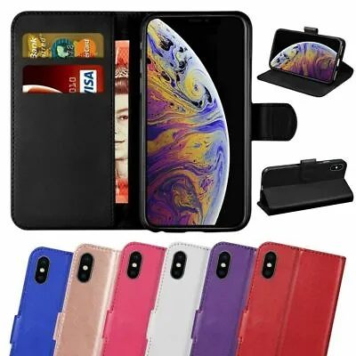 Case For IPhone 11 8 7 6 5 Plus Pro MAX XR SE 2 Luxury Leather Flip Wallet Cover • £4.95