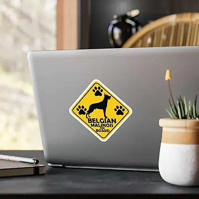 Belgian Malinois On Board Vinyl Sticker Decal Sticker Dog Mom Gift • $4.99