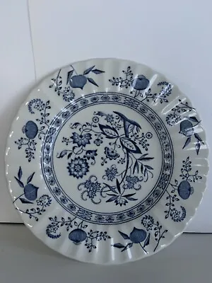 J & G Meakin Blue Onion Nordic 6 1/2” Saucer Plate Hand Engraved England • £8.76