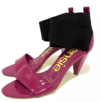 Kensie Shoes Womens Dress Sandal Heels Pink Open Toe Elastic Ankle Straps Sz 8 • £23.14