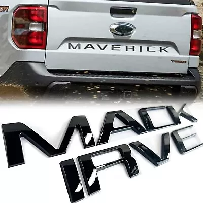 2022-2024 Tailgate Inserts Letters For Maverick Rear Raised Emblems Gloss  Black • $21.96