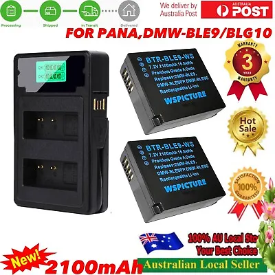 2xWSPICTURE Battery 2100mAh+Usb Dual Charger For Panasonic Lumix DC-ZS70 DC-TZ90 • $46.80