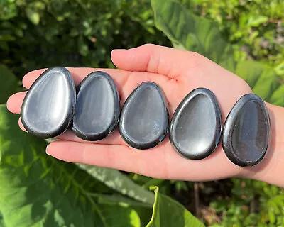 Hematite Worry Stone (Hematite Palm Stone Smooth Hematite Crystal Pocket Stone) • $7.85