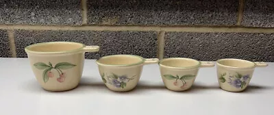 4 Pfaltzgraff GARDEN PARTY Measuring Cups Stoneware Ultra Rare New Unique Stack • $38.55