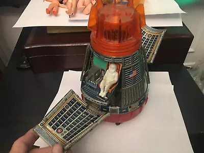 Japan Horikawa Usa Space Capsule 1960's Tin Working Order Toy S.h. • $237.59