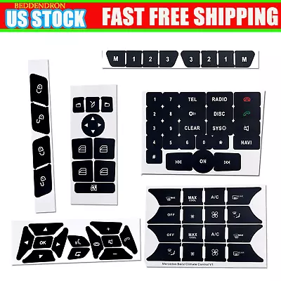 Car Repair Button Door Steering A/C Window Radio Sticker Kit For Mercedes Benz • $10.19