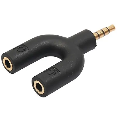 £2.99 • Buy TRRS Headphone Microphone Adapter 3.5mm 4 Pole Jack Plug To Stereo U/Y Splitter