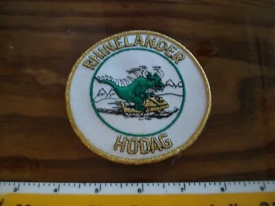 Vintage 1970's HODAG 50 Snowmobile Racing Patch Gold Trim Yamaha Artic Cat Skido • $9