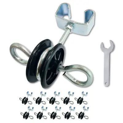 Farm Electric Fence T-Post Gate Handle Anchors Double Hooks T Post 2-Rings T-P • $44.99