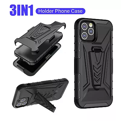 $10.58 • Buy 3in1 Shockproof Belt Clip Hook Holster Rugged Case For IPhone 11 12 13 14 Pro XR