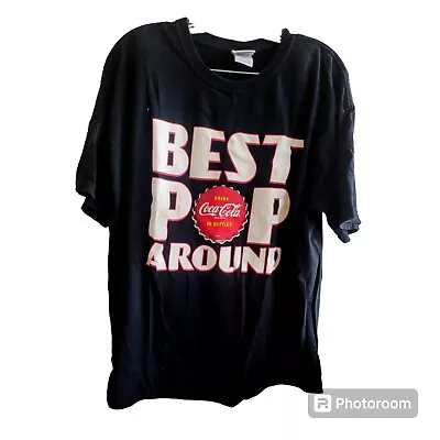 VTG Coca-Cola Best Pop Around Coke T-Shirt Adult Size XL Bottle Cap Gift 4 Dad • $9.95