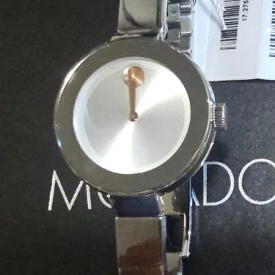 Movado Bold 3600194 Watch With 34mm Silver Face & Silver Bangle Bracelet  • $275