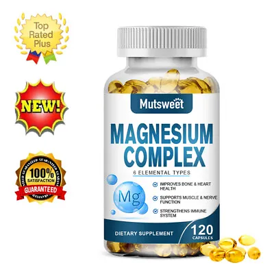 Magnesium Complex Supplement - Taurate Citrate Malate Oxide For Muscle & Bone • $13.99