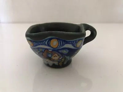 Vintage Arts & Crafts Gouda Squared Art Pottery Tea Cup • $16