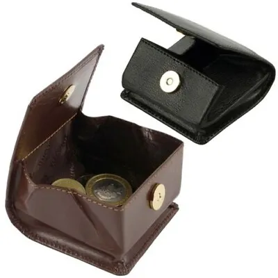Mens Ladies Quality Leather Coin Purse From Visconti Black Or Brown • $24.62