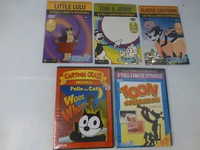 Vintage Cartoon Collection Of 5 DVDs 2 Black & White 3 Colors New Sealed • $10