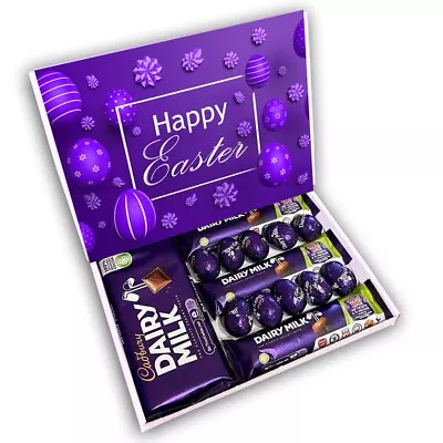 Cadburys Dairy Milk & Milk Chocolate Mini Eggs Gift Box Hamper Easter • £13.99