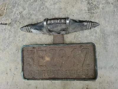 Vintage 1937 Buick BUCO Embossed Tail Light License Plate Bracket Hot / Rat Rod • $149.95