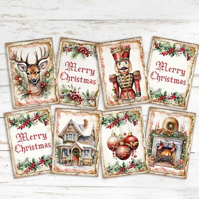 Christmas Sentiment Card Toppers Tags Scrapbooking & Journal Supplies • £2.80