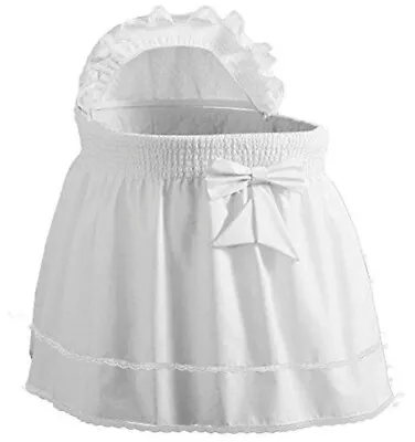 $42.95 • Buy Babydoll  Bassinet Bedding Liner Skirt And Hood White