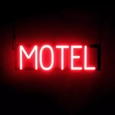 MOTEL LED Sign - Red | Neon Signs For Hotels & Motels | Motel Sign With 8 Animat • $249.28