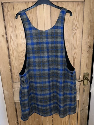 £7.50 • Buy ASOS Reclaimed Vintage Pinafore Dress Grey Check Mini Tunic L 14 Worn Once R14