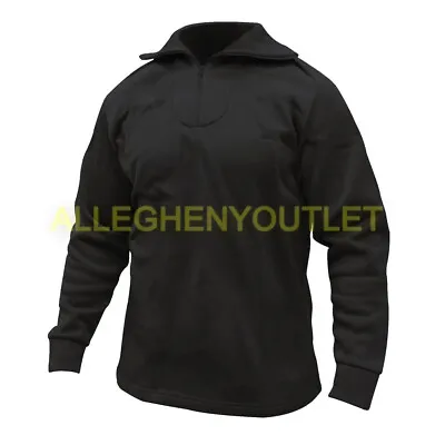 US Military HEAVYWEIGHT POLYPRO THERMAL UNDERWEAR 1/2 Zip Shirt Black S-3XL NEW • $19.90