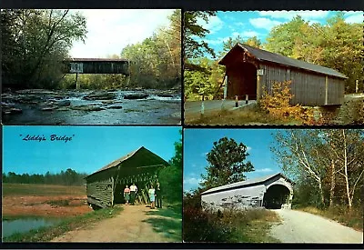 I33 (4) Covered Bridges Liddy's Babbs Meadows Mill Longwood • $5.95