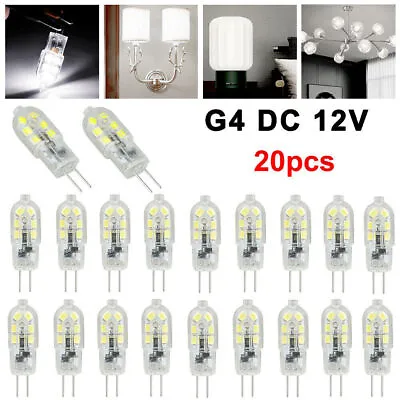 20PCS White G4 LED Light Bulbs 2W (20W Equivalent) DC 12Volt Bi-pin Base Lamp AU • $20.99