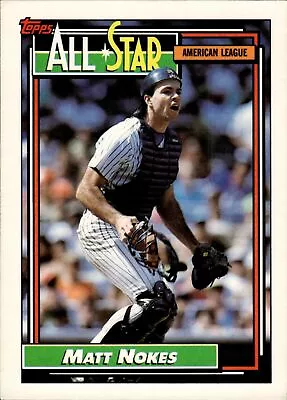 Matt Nokes AS LL - 1992 Topps Baseball #404 - New York Yankees + FREE Ship • $1.55