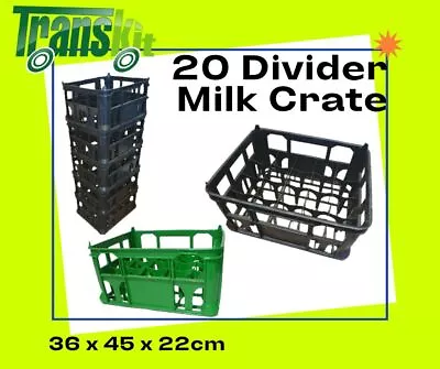 **NEW** 20 Divider Milk Bottle Crate - Listing Is For Two Crates • £23.20