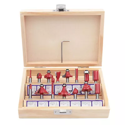 6 Variable Speed  Wood Router Tool Compact Trim Router 15 Wood Router Bits DIY • $48.92