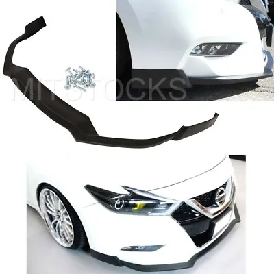 Fits For 16-18 Nissan Maxima ADD-ON Front Bumper Lip Spoiler Body Kit PU Chin • $106.88