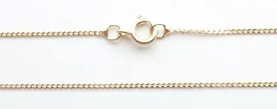 9ct Gold Fine Lightweight Diamand Cut Curb Chain Necklace 16  18  20  • £24.99