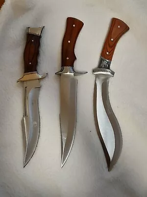 SET  3 Knives - 1 Kukri Machete Knife And  2 Bowie Knives • $159.80