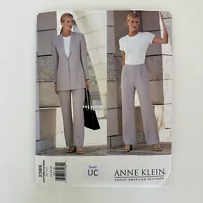 Vogue American Designer #2389 Anne Klein Ladies Suit Pattern  12-16 Uncut • $11.99