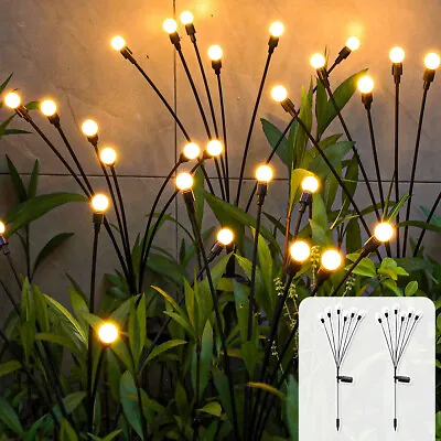 2Pack LED Solar Firefly Light Waterproof Swaying Lamp Outdoor Landscape Decor • $11.99