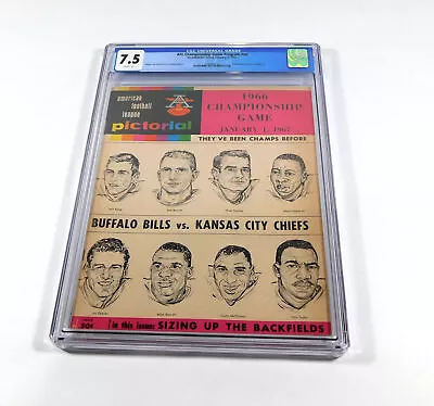 1966 Bills Vs Chiefs AFL Championship Game Football Program 1-1-67 CGC 7.5 • $199.99