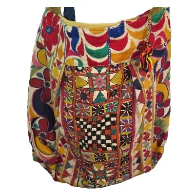 Banjara Bag|Authentic|Gypsy|Tote|Cross Shoulder|1 Strap|Boho|60s|Patchwork Style • $140.25