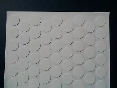 50 PVC SELF ADHESIVE STICK ON FURNITURE SCREW COVERS CAPS 13mm White Gloss • £2.79