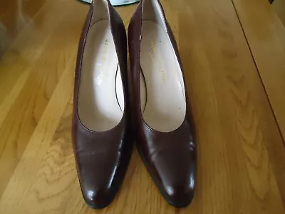 Jane Shilton Brown Leather Court Shoes Size 4.1/2  Eur 37. 1/2 Bnwot • £9.99
