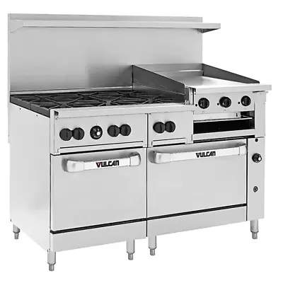 Vulcan Endurance 60  Natural Gas Range With Griddle/Broiler Standard Oven Base • $10427