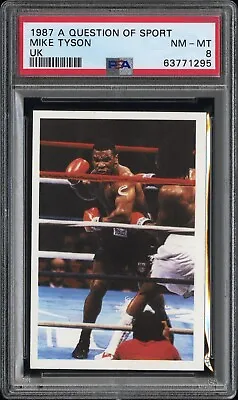 PSA 8 1987 Mike Tyson Card A Question Of Sport NMMT Iron Mike Boxing Mitch Green • $199.99